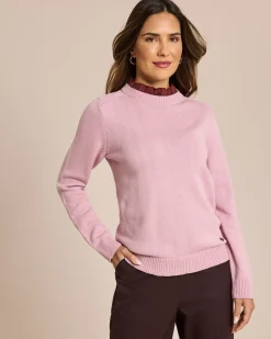 Pullover mit Blusenkragen