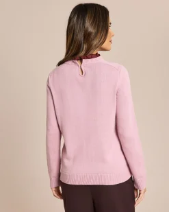 Pullover mit Blusenkragen
