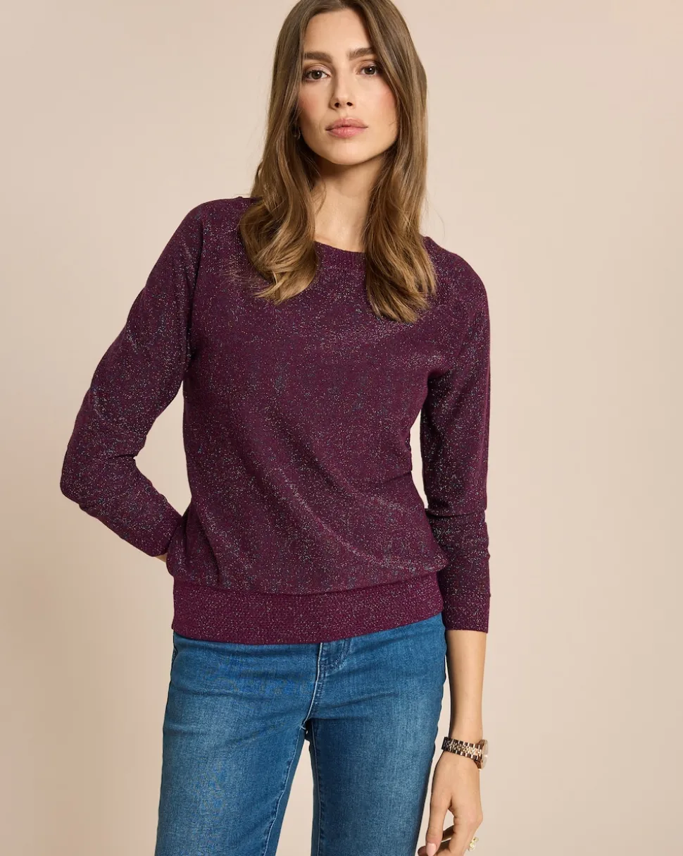 Pullover mit buntem Glitzergarn