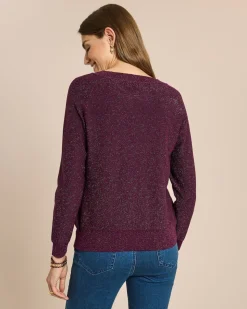 Pullover mit buntem Glitzergarn
