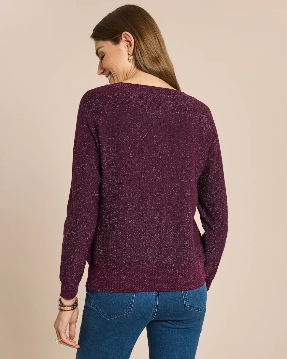 Pullover mit buntem Glitzergarn