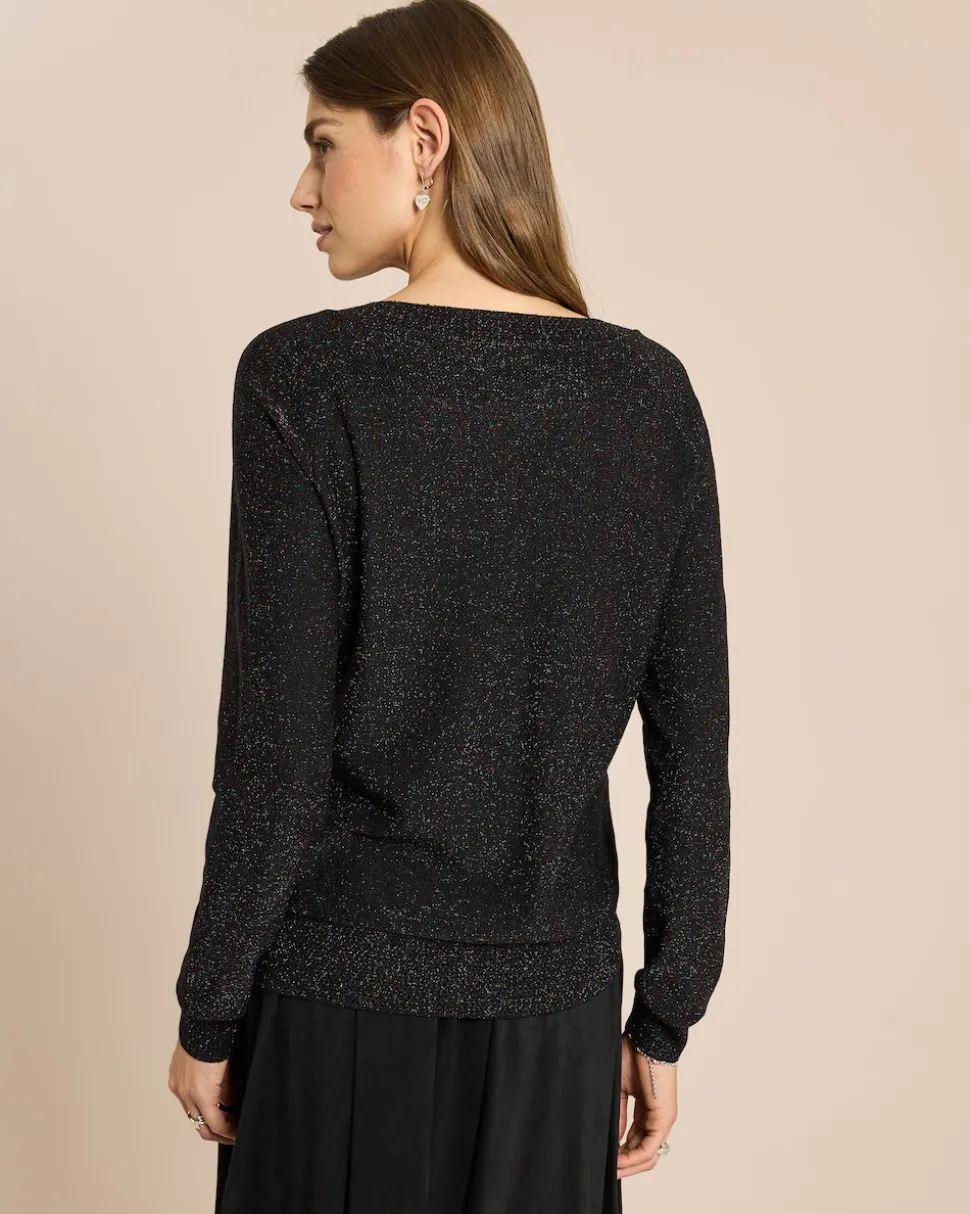 Pullover mit buntem Glitzergarn