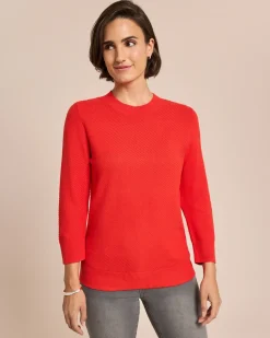 Pullover mit diagonaler Streifenstruktur