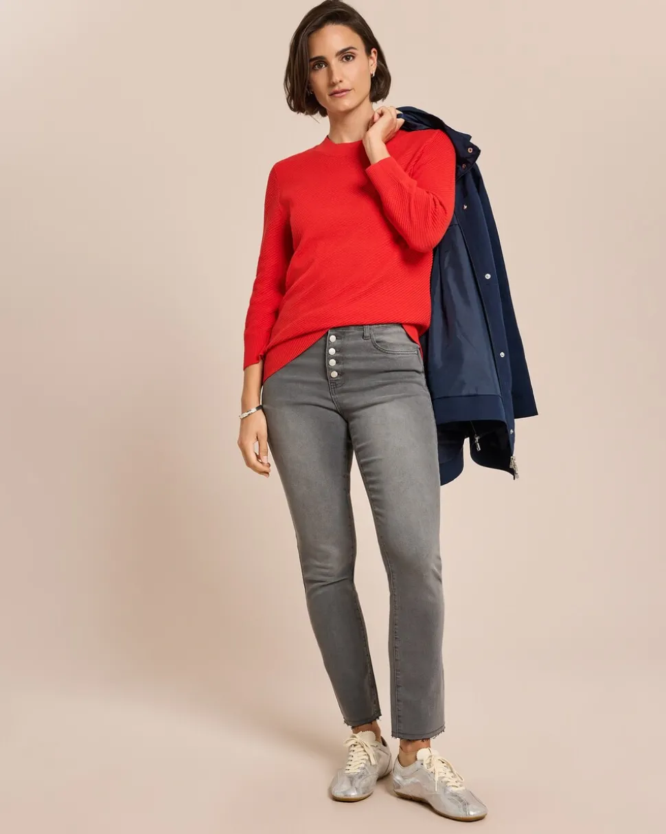 Pullover mit diagonaler Streifenstruktur