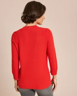 Pullover mit diagonaler Streifenstruktur