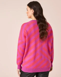 Pullover mit Diagonalstreifen