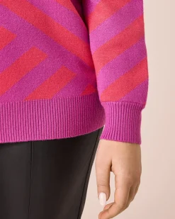 Pullover mit Diagonalstreifen