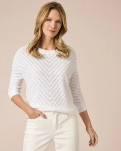 Pullover mit Diagonal-Strickmuster