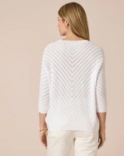 Pullover mit Diagonal-Strickmuster