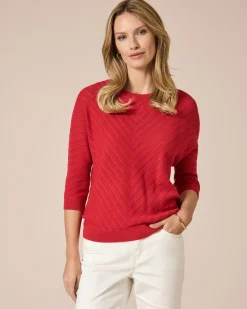 Pullover mit Diagonal-Strickmuster