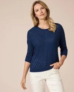 Pullover mit Diagonal-Strickmuster