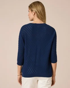 Pullover mit Diagonal-Strickmuster