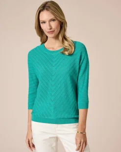 Pullover mit Diagonal-Strickmuster