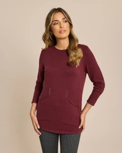 Pullover mit Eingrifftaschen & Schal