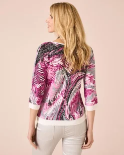 Pullover mit Fantasie-Druckmix