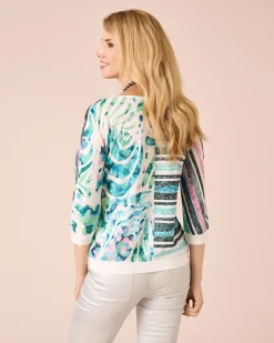 Pullover mit Fantasie-Druckmix