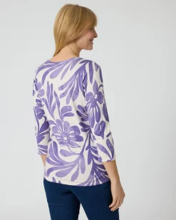 Pullover mit großem Blumen-Druck