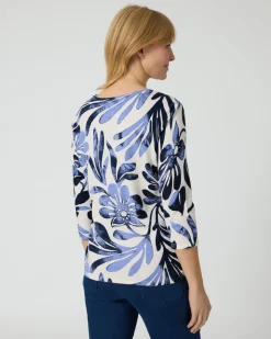Pullover mit großem Blumen-Druck