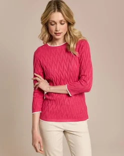 Pullover mit Intarsien-Strick