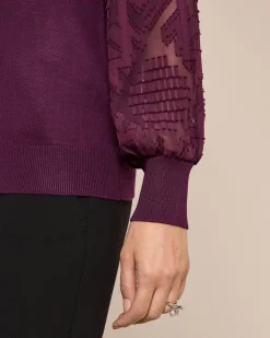 Pullover mit Jacquardärmel