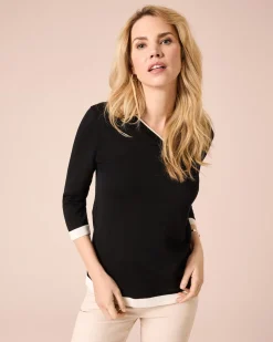Pullover mit Kontrastsaum