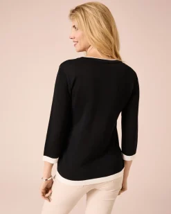 Pullover mit Kontrastsaum