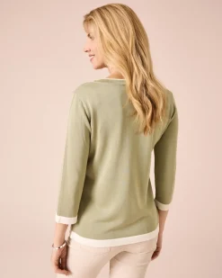 Pullover mit Kontrastsaum