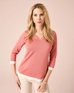 Pullover mit Kontrastsaum