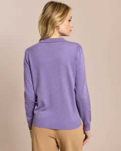 Pullover mit Kragen und Herzknöpfen