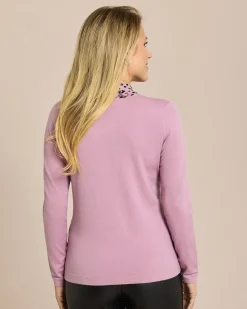 Pullover mit Leokragen und Schleife