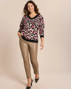 Pullover mit Leopardjaquard