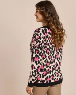 Pullover mit Leopardjaquard