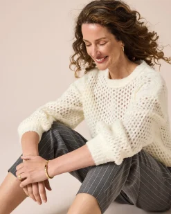 Pullover mit Lochstruktur