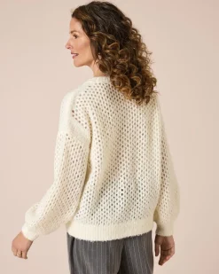 Pullover mit Lochstruktur
