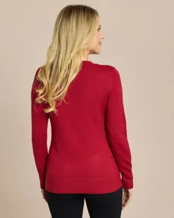 Pullover mit Perlendeko