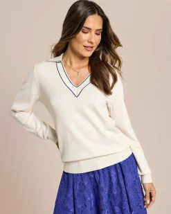 Pullover mit Polokragen