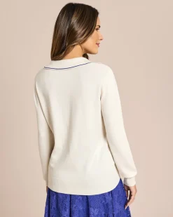 Pullover mit Polokragen