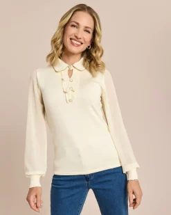 Pullover mit Rüsche