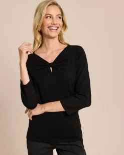 Pullover mit Schleife am Ausschnitt