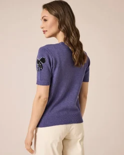 Pullover mit Schleifen und Steinchen