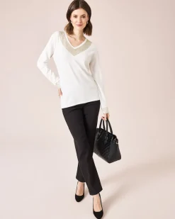 Pullover mit Strasssteindekoration