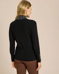 Pullover mit Strassverzierung