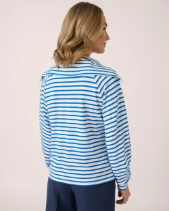 Pullover mit Streifen & Kragen