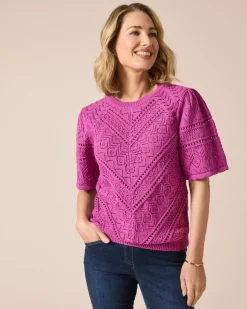 Pullover mit Strickmuster