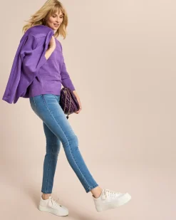 Pullover mit Struktur-Streifen