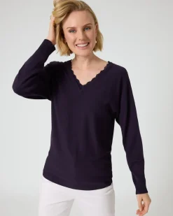 Pullover mit tiefem V-Ausschnitt