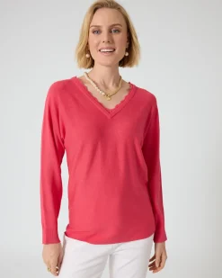Pullover mit tiefem V-Ausschnitt