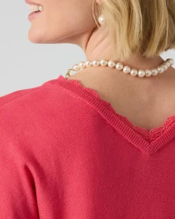Pullover mit tiefem V-Ausschnitt