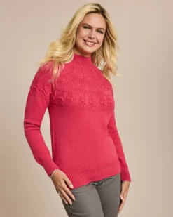 Pullover mit tonalem Strickmuster