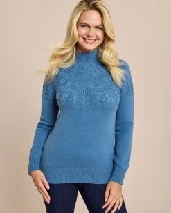 Pullover mit tonalem Strickmuster
